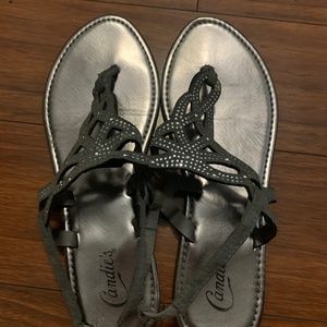 Silver Candie’s Sandals